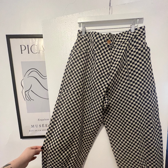 Ilana Kohn Pants - Ilana kohn navy checks Chibi pants